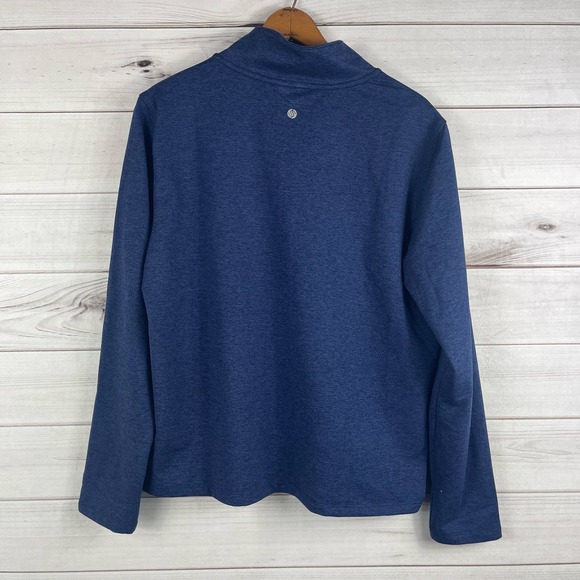 Stretch The Rules 1/4 Zip Pullover Blue Performance Jacket Womens Large - Picture 2 of 9